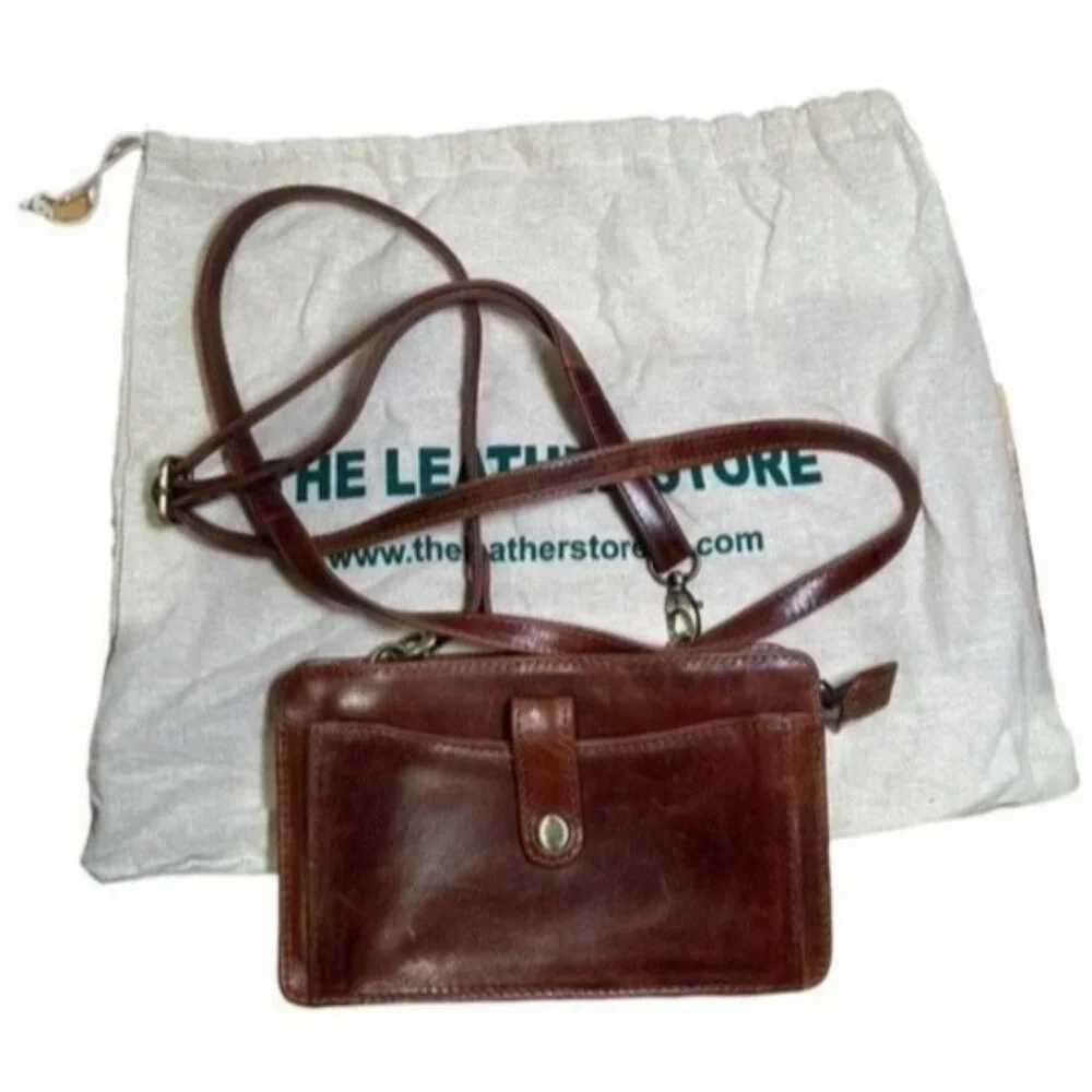 The Leather Store Eden Handmade Smartphone‎ Crossbody Bag Shoulder Sling Purse